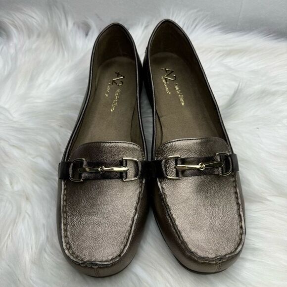 Anne Klein Nu World Bronze Slip On Flats 10 - Picture 2 of 8
